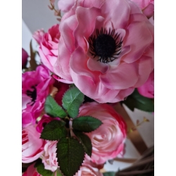 Wieniec na drzwi wiosenny, kwiatowy różowy 